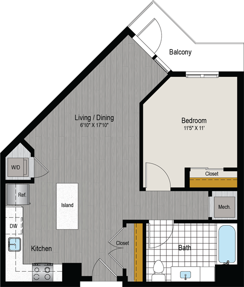 ?? floor plan of a bedroom apartment
